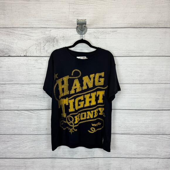 Wrangler x Lainey Wilson Women's Black Yellow Hang Tight Honey Graphic Tee XS - Picture 1 of 10
